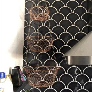 Copper 3 tier hanging basket